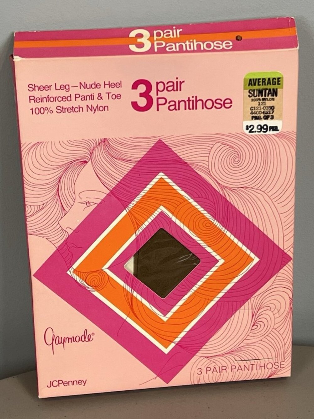 Gaymode Pantyhose Nylons Pantihose 1 Pair Unused Open Box Size "Average"
